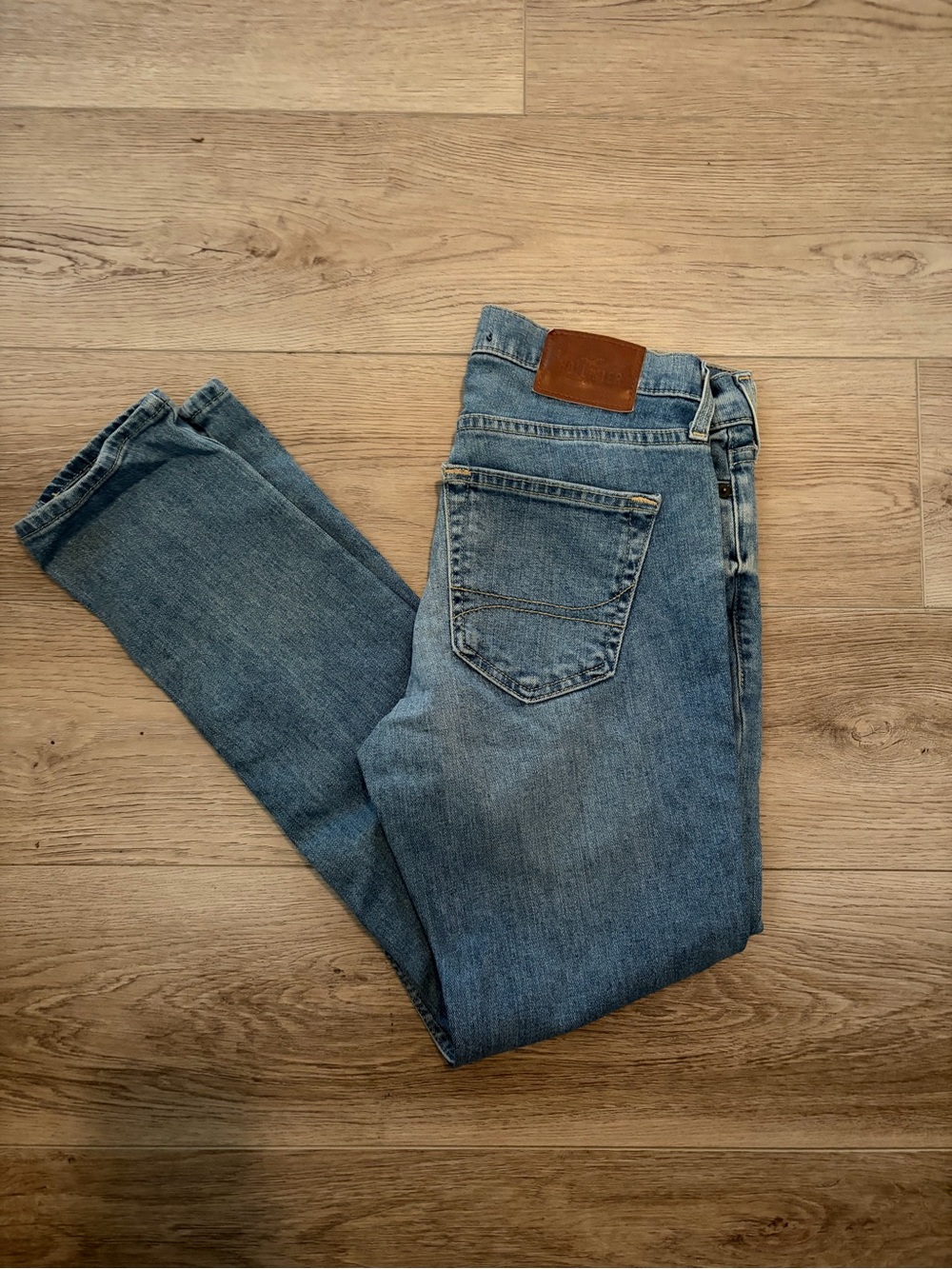 Hollister Slim Straight Light Blue Denim Jeans
